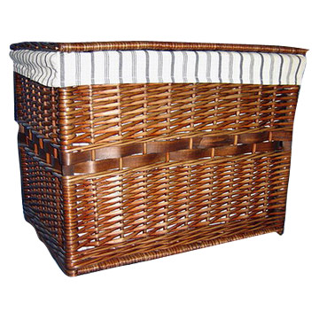 Oblong Willow Basket with Liner (S-2)